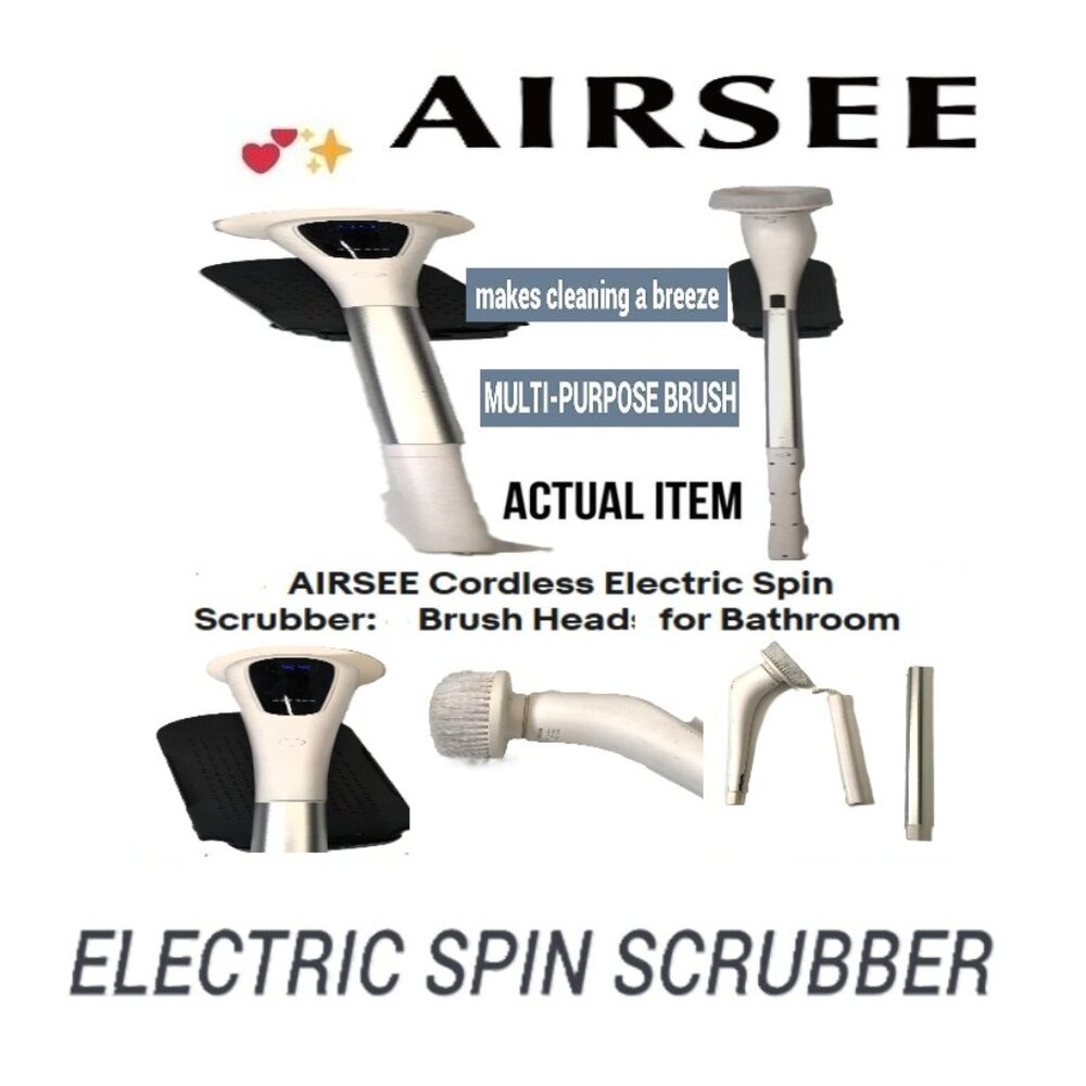 🛑 AIRSEE Cordless ➕🆒 SPIN SCRUBBER Electric BRUSH Power MACHINE 💸BUY NOW‼️🟢